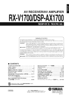 Yamaha DSPAX-1700 - Service Manual 